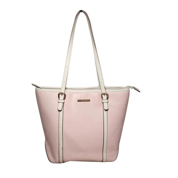 Anne Klein Women's Pink and Cream Tote Bag - Picture 1 of 8
